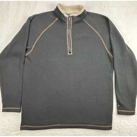 Columbia X.C.O. 1/4‎ Zip Pullover Men's 2XL Gray Sherpa Trim Whip Stitch Hiking - Picture 1 of 10